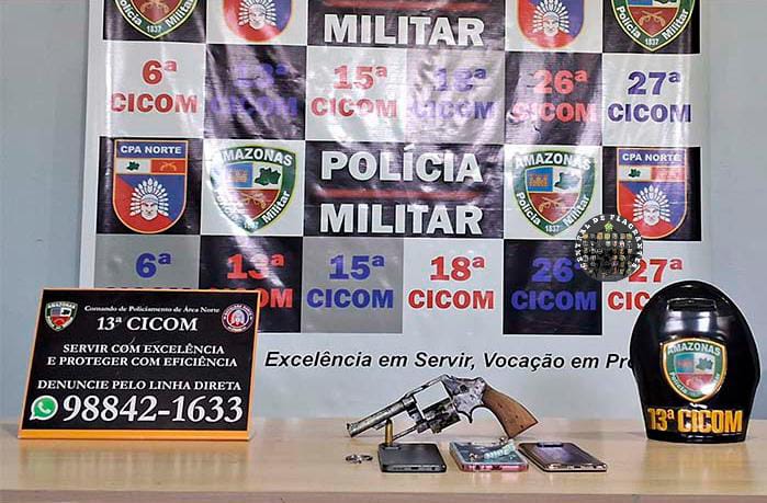 Polícia Militar prende suspeito e apreende arma de fogo durante operação na zona norte de Manaus